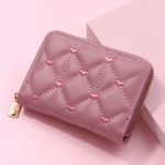 Women Fashion Cute Embroidered Heart Compact Wallet - Image 2