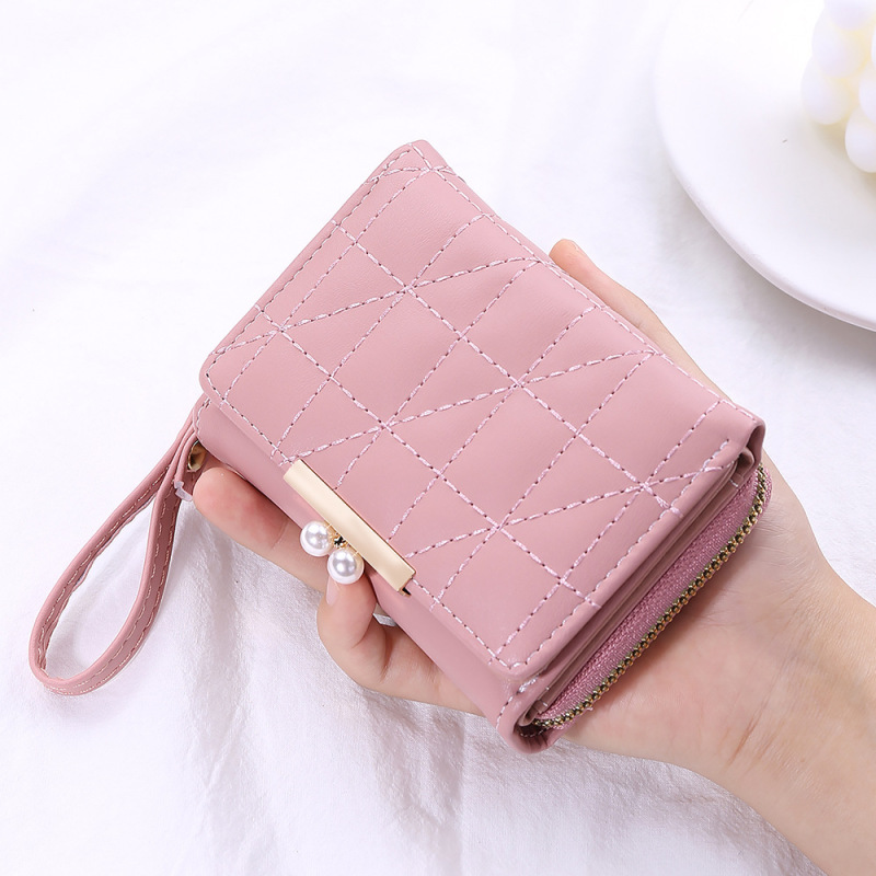 main_1-993 Women Fashion Pu Leather Mini Zipper Compact Wallet - Image 1