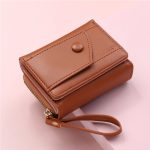 Women Fashion Zipper Compact Wallet