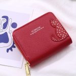 Women Fashion Personality Pu Leather Zipper Short Wallet - Image 2