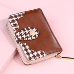 Women Fashion Houndstooth Compact Wallet - Image 2