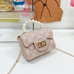 Wholesale Women Fashion Jelly Color Contrast Pearl Handbag - Image 11