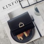 Women Fashion Personality Small Lock Metal Buckle Ladies Short Wallet - Image 11