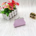 Women Fashion Dot Fabric Compact Clip Wallet - Image 10