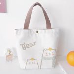 Wholesale Women Simple Cartoon Cute Lamb Print Canvas Shopping Bag - Image 9