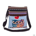 Wholesale Women'S Ethnic Double Zip Owl Print Shopping Bag - Image 9