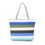 Wholesale Women Fashion Canvas Stripe Tote Bag - Image 11