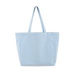 Wholesale Solid Color Large Capacity Zipper Canvas Tote Bag - Image 3
