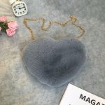 Wholesale Women Fashion Valentine'S Day Heart Peach Heart Plush Chain Bag - Image 10