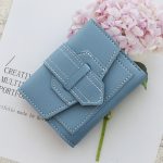 Women Fashion Solid Color Tri-Fold Compact Wallet - Image 11