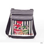 Wholesale Women'S Ethnic Double Zip Owl Print Shopping Bag - Image 10