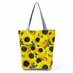 Wholesale Women'S Lazy Sunflower Print One Shoulder Shopping Bag - Image 10