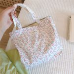 Wholesale Women Fashion Small Tiny Flower Pattern Canvas Tote Bag - Image 12