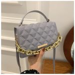 Wholesale Women Fashion Solid Color Rhombus Messenger Bag - Image 11