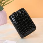 Women Fashion Shiny Crocodile Compact Wallet - Image 12