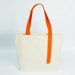 Wholesale Simple Multicolor Ribbon Canvas Tote Bag - Image 2