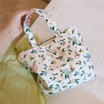 Wholesale Women Fashion Small Tiny Flower Pattern Canvas Tote Bag - Image 13