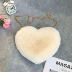 Wholesale Women Fashion Valentine'S Day Heart Peach Heart Plush Chain Bag - Image 12