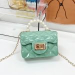 Wholesale Women Fashion Jelly Color Contrast Pearl Handbag - Image 13