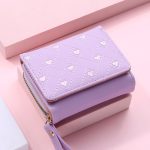 Women Fashion Embroidered Heart Tri-Fold Zipper Wallet - Image 13