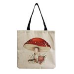 Wholesale Women'S Creative Large Capacity Portable Mushroom Print Shopping Bag - Image 12