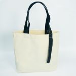 Wholesale Simple Multicolor Ribbon Canvas Tote Bag - Image 4