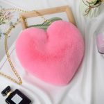 Wholesale Women Fashion Valentine'S Day Heart Peach Heart Plush Chain Bag - Image 13