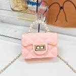 Wholesale Women Fashion Jelly Color Contrast Pearl Handbag - Image 14