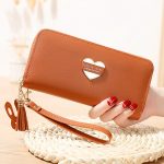 Wholesale Women Fashion Heart Long Section Multifunctional Buckle Long Coin Purse - Image 13