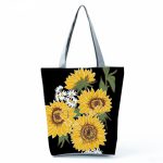Wholesale Women'S Lazy Sunflower Print One Shoulder Shopping Bag - Image 13