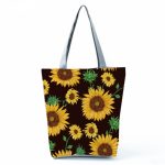 Wholesale Women'S Lazy Sunflower Print One Shoulder Shopping Bag - Image 14