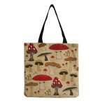 Wholesale Women'S Creative Large Capacity Portable Mushroom Print Shopping Bag - Image 14