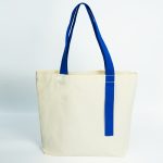 Wholesale Simple Multicolor Ribbon Canvas Tote Bag - Image 5