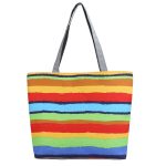 Wholesale Women Fashion Canvas Stripe Tote Bag - Image 18