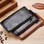 Men'S Long Wallet Zipper Men'S Mobile Phone Bag Ultra-Thin Wallet