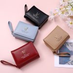 Women Basic Zipper Buckle Folding Design PU Wallet - Image 2
