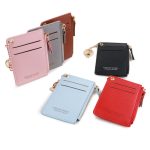 Women Fashion Short Cute Card Holder Coin Pouch Zipper Card Holder Wallet - Image 2