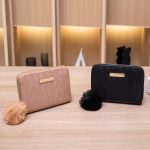 Women Fashion Solid Color Quilted Zipper Pu Wallet - Image 2