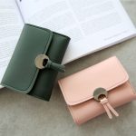 Women Fashion Solid Color Retro Tri-Fold Compact Wallet - Image 3