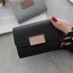 Women Fashion Stitching Contrast Color Retro Wallet - Image 3