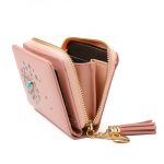 Women Fashion Pu Leather Zipper Multi Card Slot Mini Short Wallet - Image 3