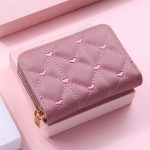 Women Fashion Cute Embroidered Heart Compact Wallet - Image 3