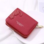 Women Fashion Personality Pu Leather Zipper Short Wallet - Image 3