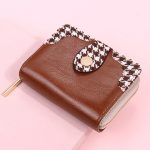 Women Fashion Houndstooth Compact Wallet - Image 3