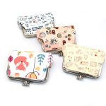 Women Fashion Vintage Double Layer Rose Canvas Compact Wallet - Image 3