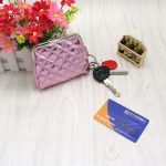 Women Fashion Rhombus Clip Short Wallet - Image 3