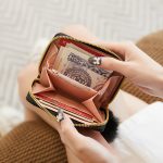 Women Fashion Embroidered Rhombus Butterfly Decorated Pom Pom Short Wallet - Image 2