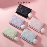 Women Fashion Fluff Ball Bunny Print Compact Wallet - Image 2