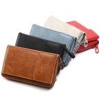 Women Fashion Simple PU Solid Color Zipper Wallets Shoulder Bag - Image 2