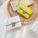 Women Simple Portable Flap Metal Buckle Mini Wallet - Image 3